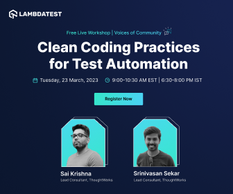 Clean Coding Practices for Test Automation