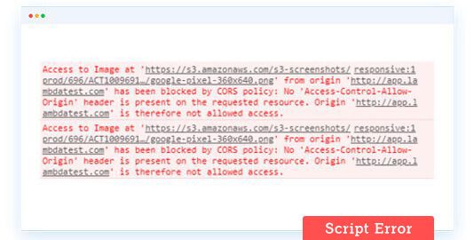 (Unknown): Script Error in JavaScript