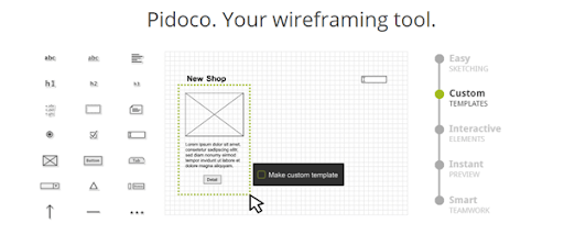 Pidoco Website Mockup tool