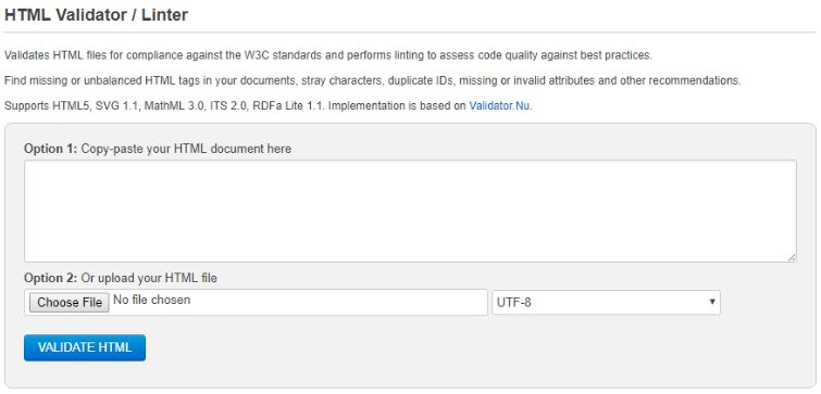 html validator