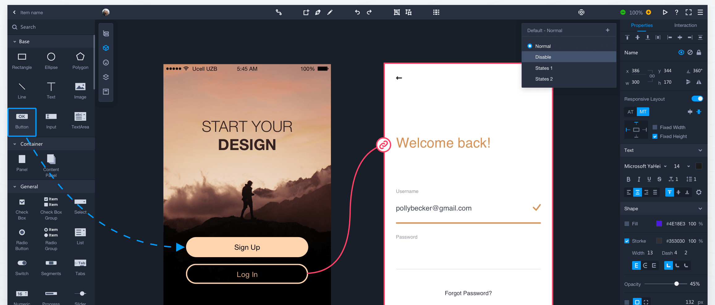 Mockplus Website Mockup tool