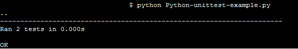 Python Unittest Output