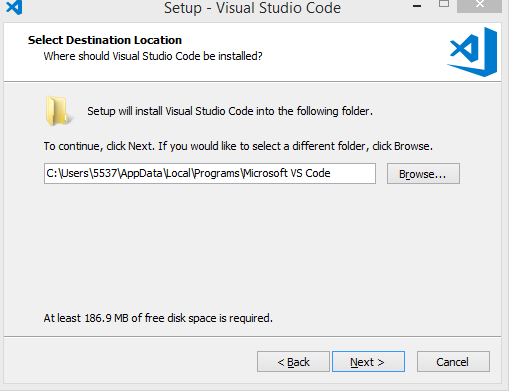 Visual Studio installation location