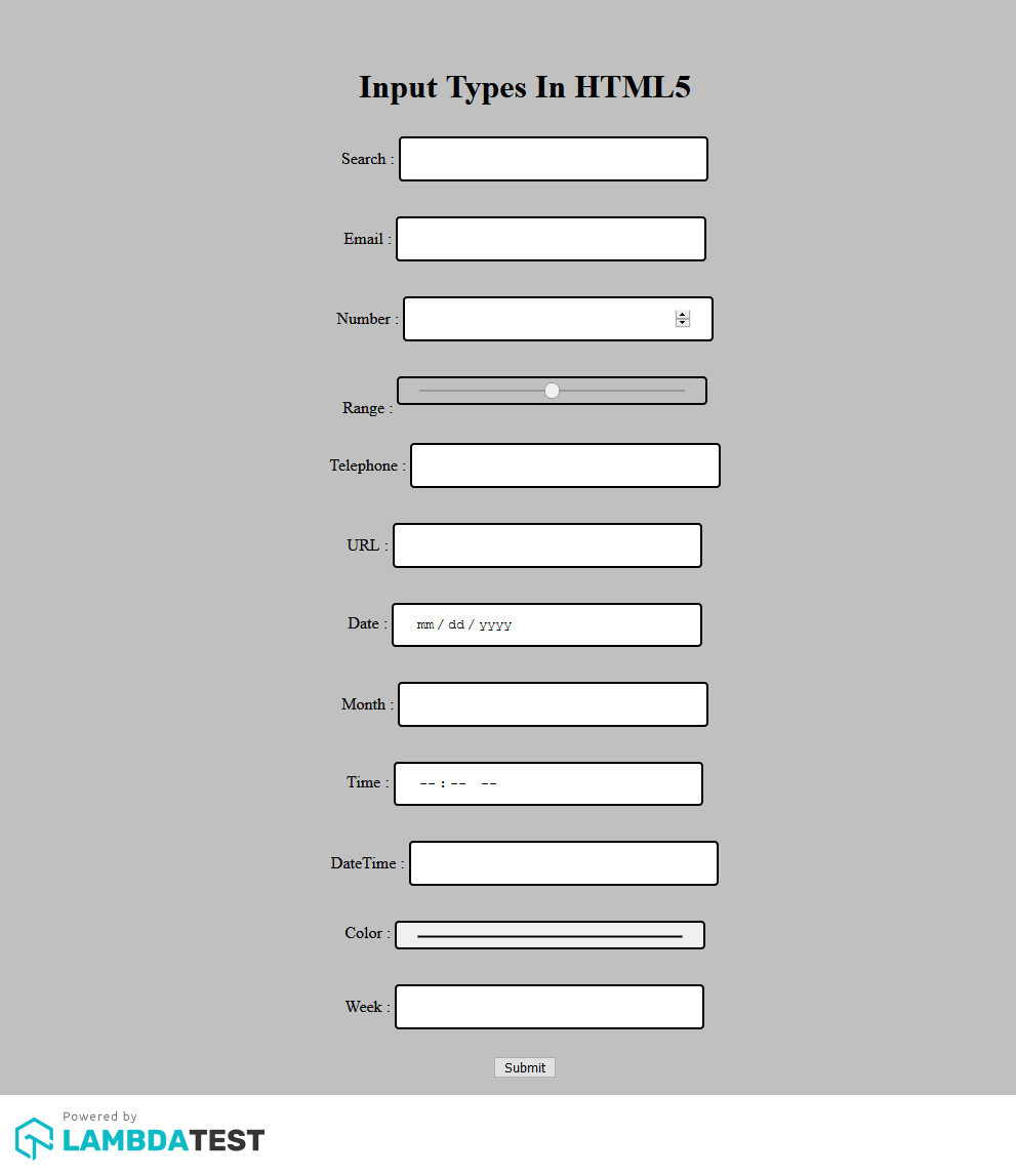 HTML5 Input Fields In Mozilla Firefox 64