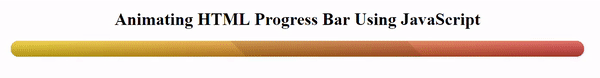 animating html progress bar