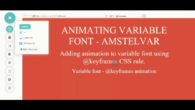 Animating Variable Font ‘Amstelvar’ using CSS @keyframes Rule