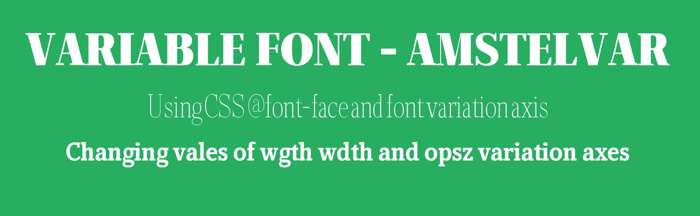 Support For Variable Fonts