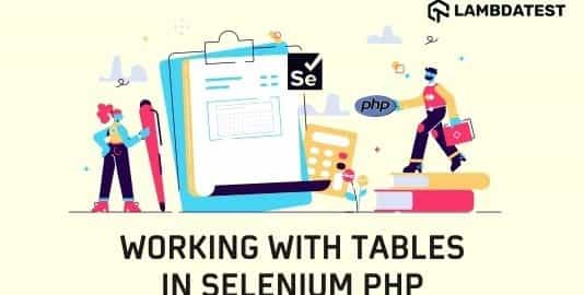 How To Work With PHP Table In Selenium?