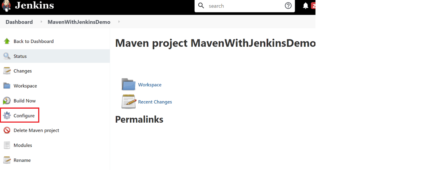 Project Configuration in Jenkins