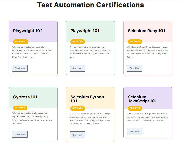 LambdaTest Certifications