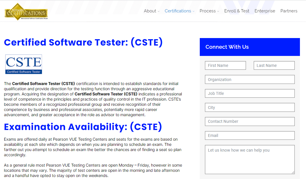 Certified Software Tester (CSTE)