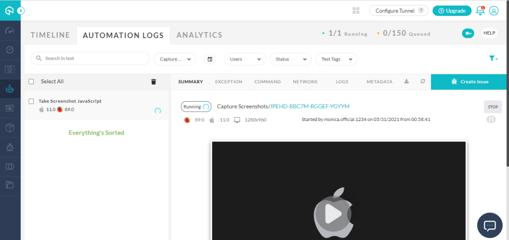 Screenshot Test Execution on LambdaTest