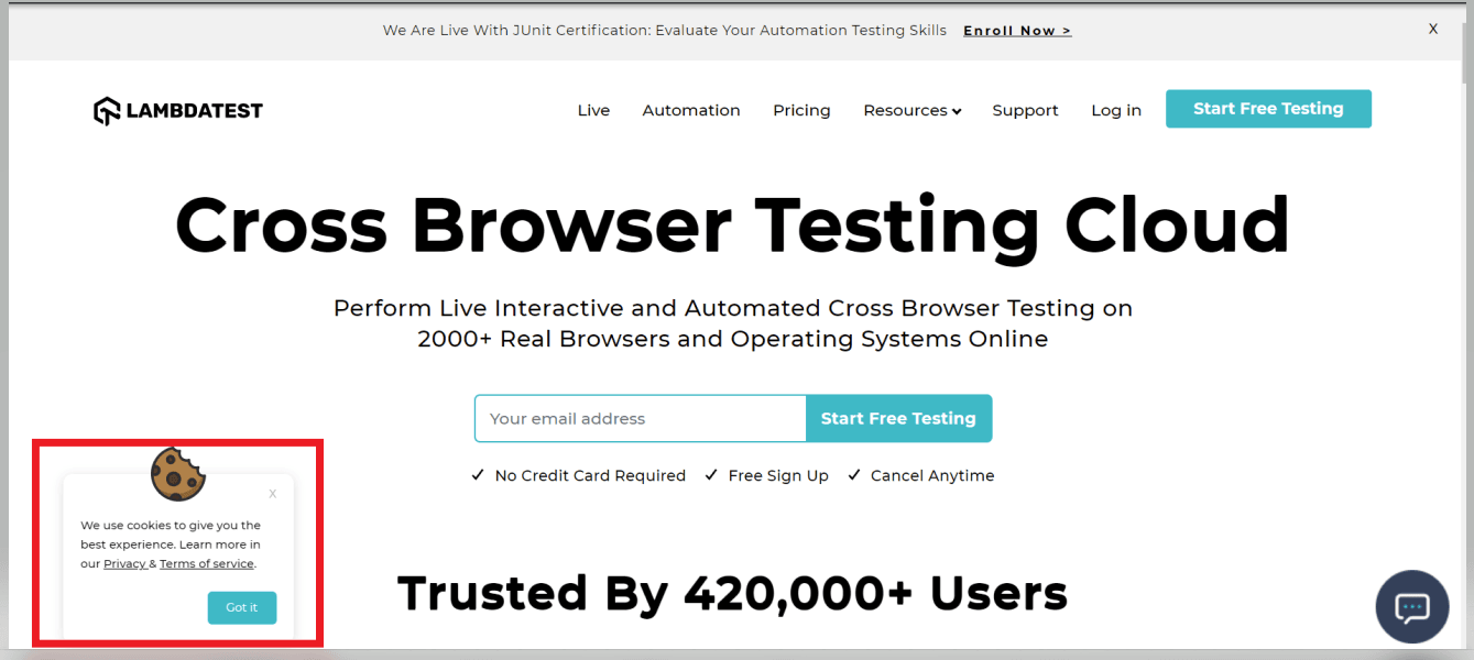 cross browser testing