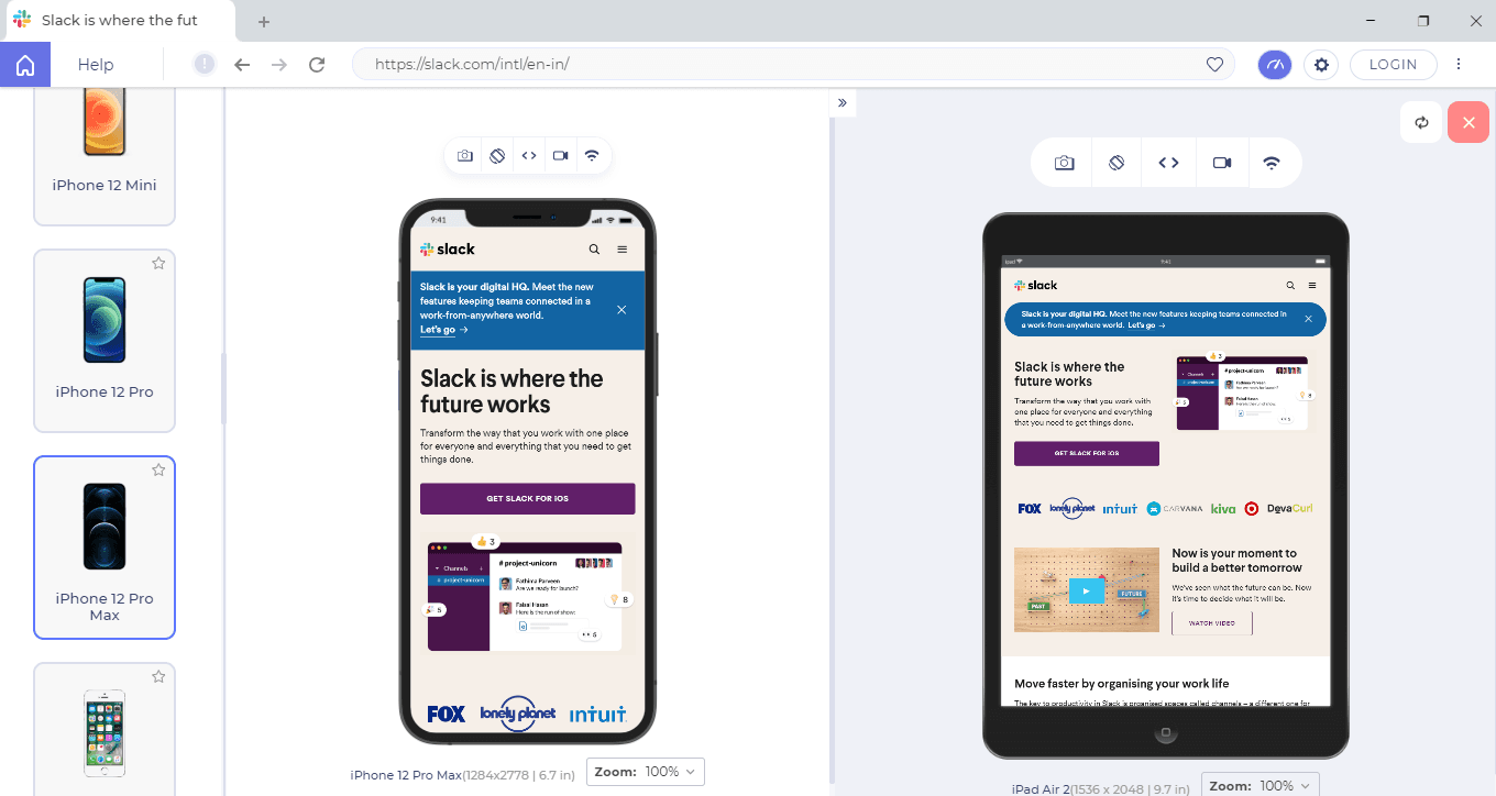 Mobile And Tablet View