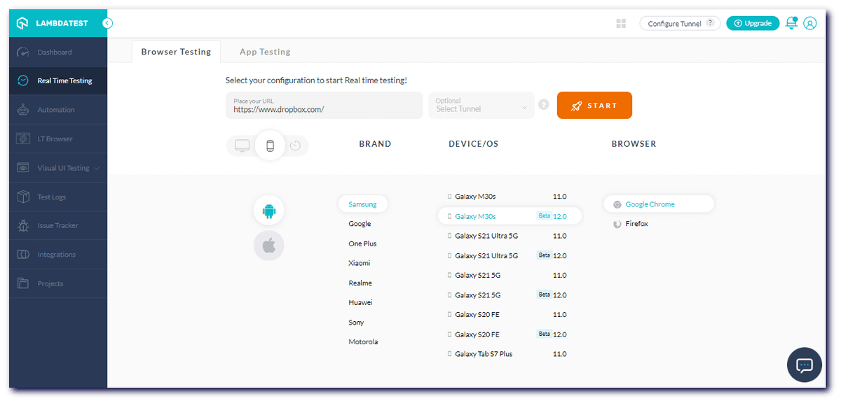 Mobile Web Testing on Android