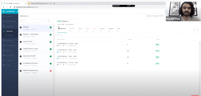Automation Dashboard with Harshit Paul