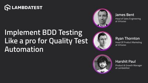 Implement BDD Testing like a pro