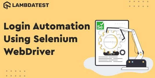 automate login page using selenium webdriver