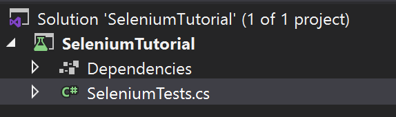 Implementing Selenium C# test
