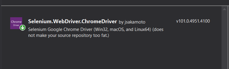 install the same driver version as the browser