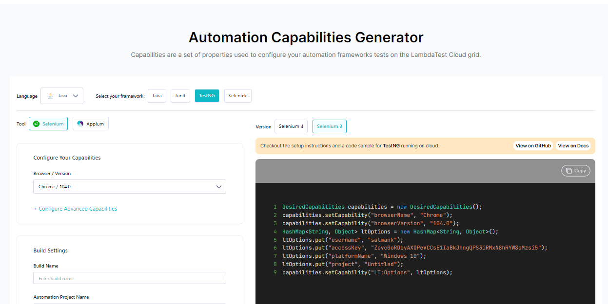 Desired Capability Generator