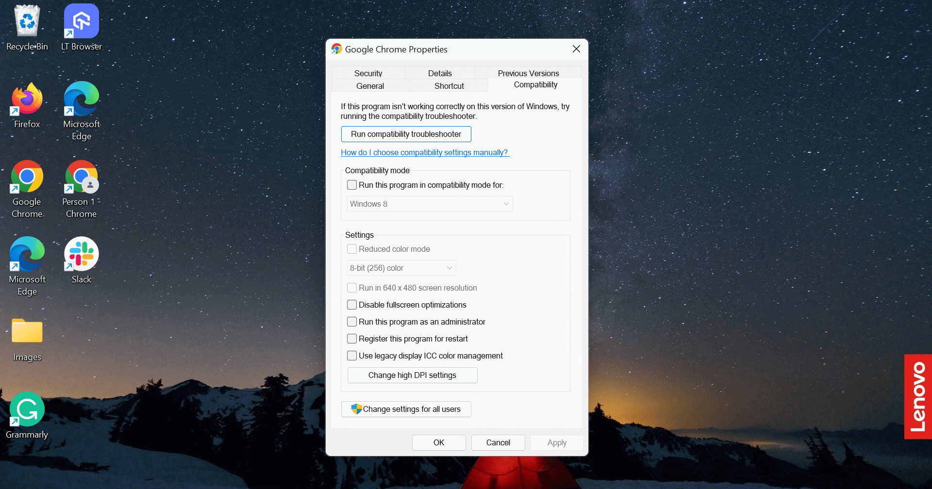 Run compatibility troubleshooter