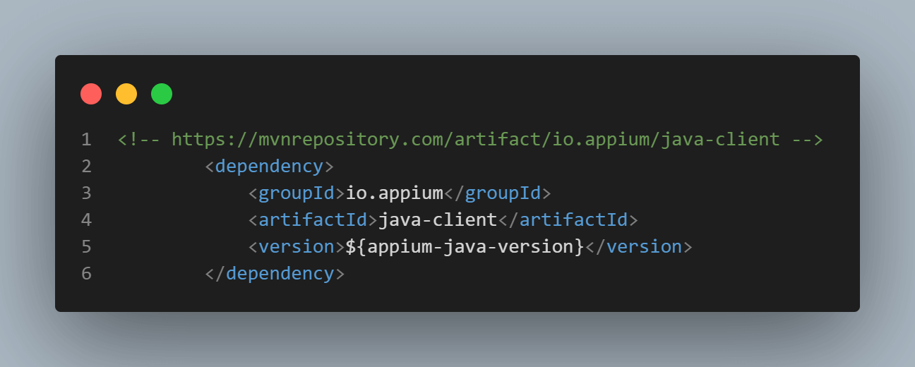 Java client dependency