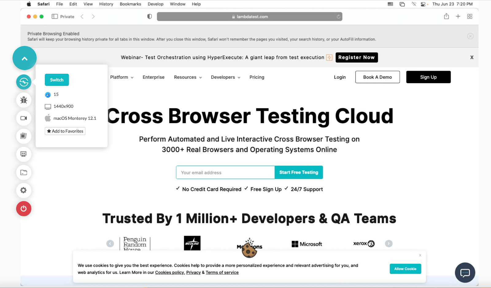 web-based browser testing