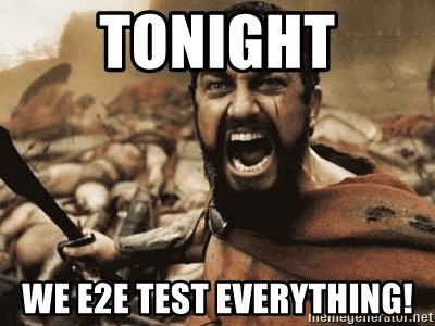 E2E testing  meme