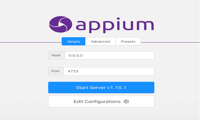 installed Appium Desktop