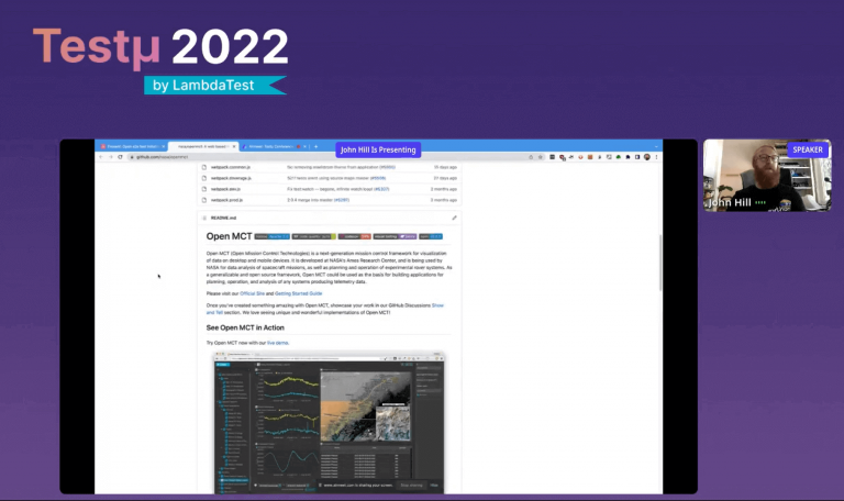 Open e2e Test Initiative with Open MCT: John Hill [Testμ 2022] | LambdaTest