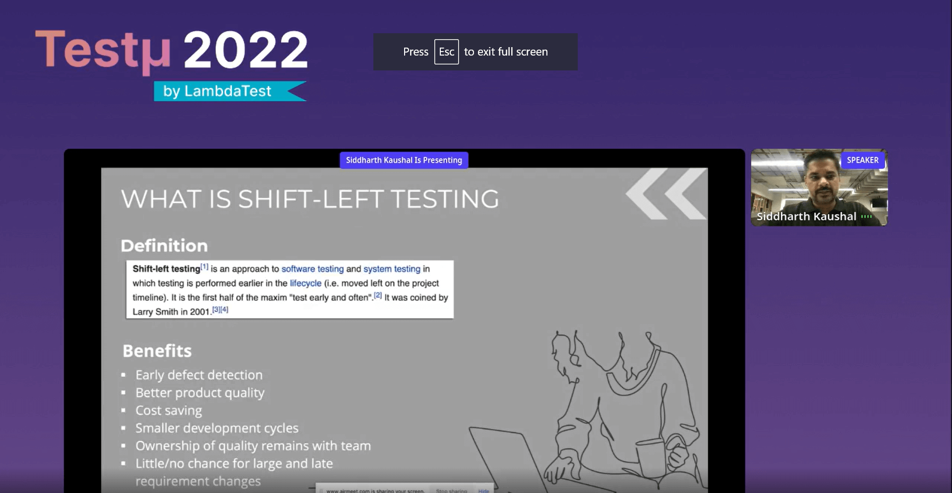 definition of Shift left testing and its benefits