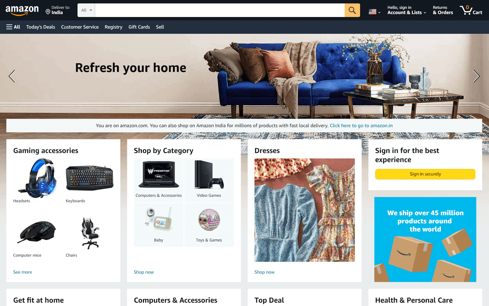 Amazon uses CSS Flexbox in its layout 
