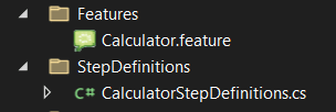 SpecFlow Actions Feature Folder