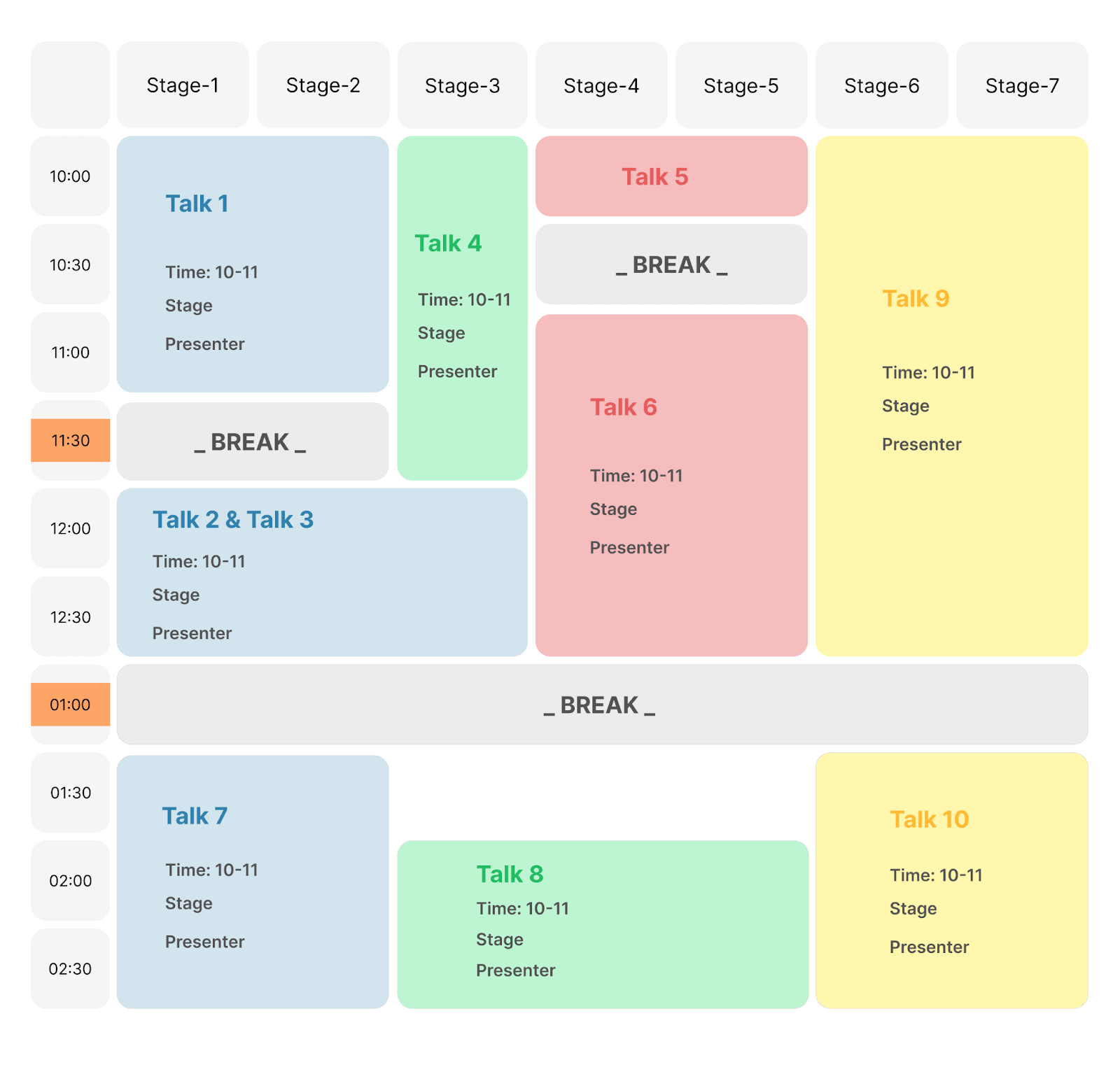 building Conference Schedule with CSS Grid Scheduler 