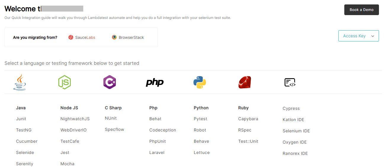 choose your preferred programming language and frameworks