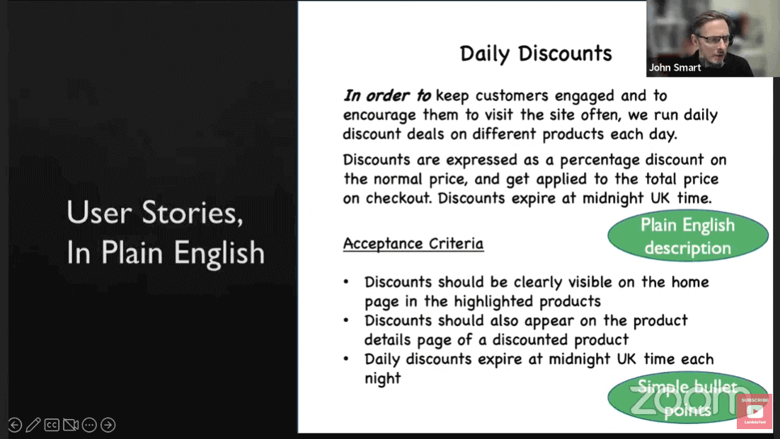 how to write user stories