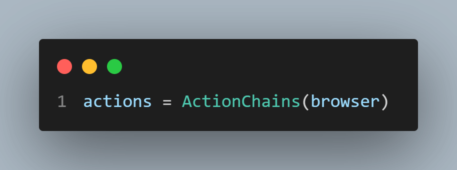 Action Chains
