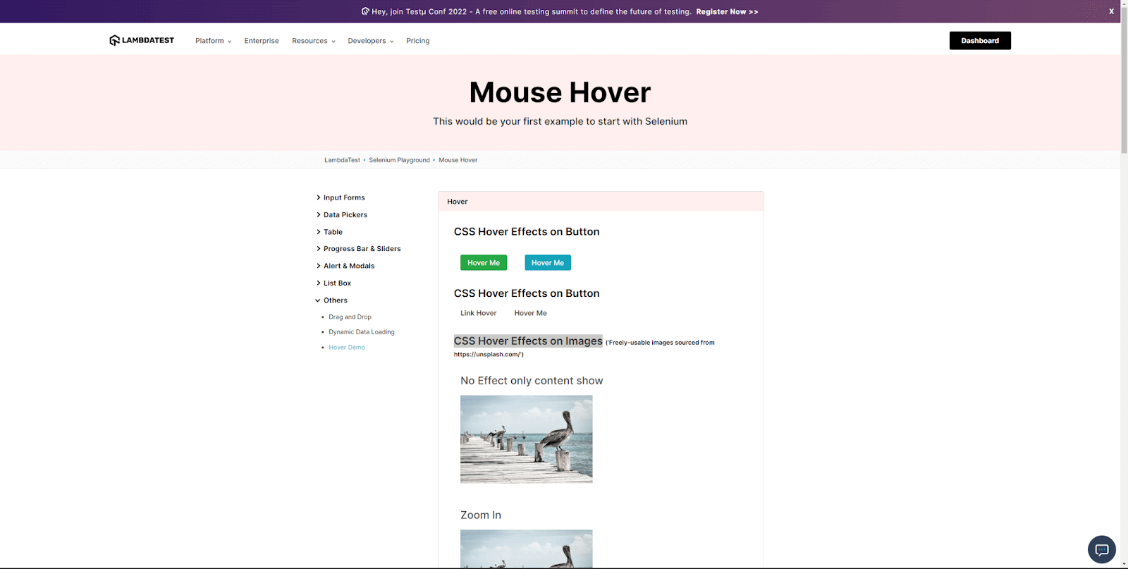 Mouse Hover
