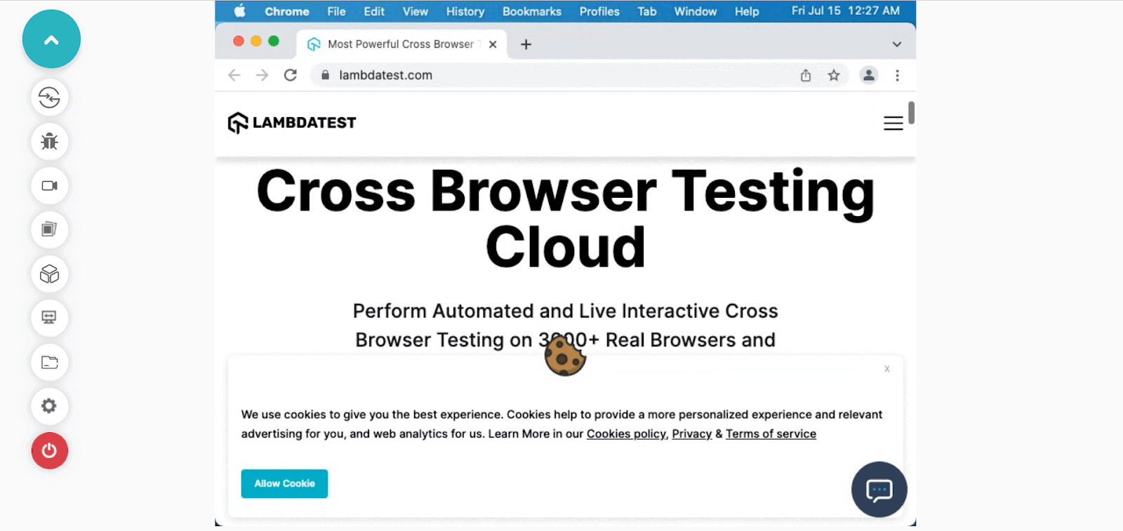 Cross browser testing cloud