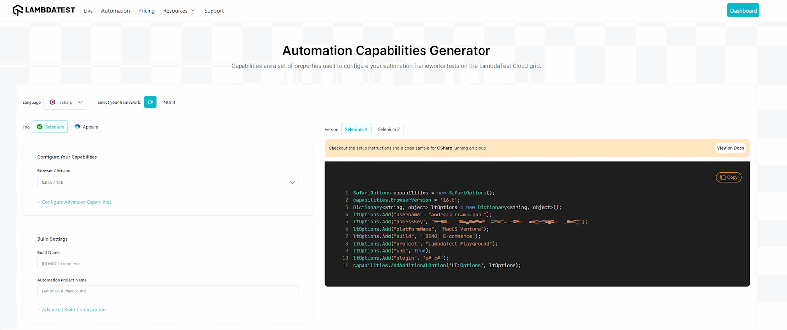 Automation Capabilities Generator