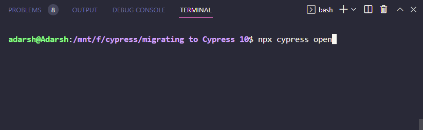 cypress terminal