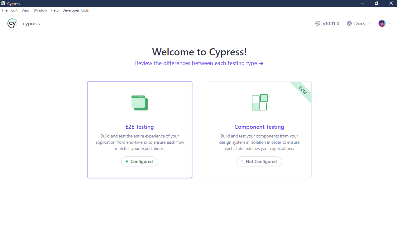 difference between testing