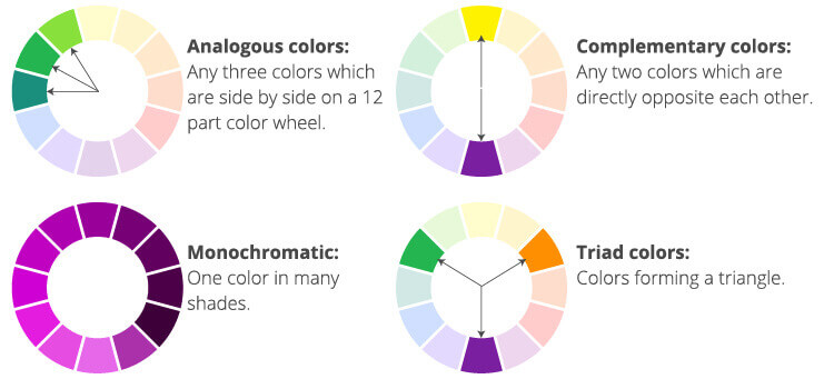 color variety or palette