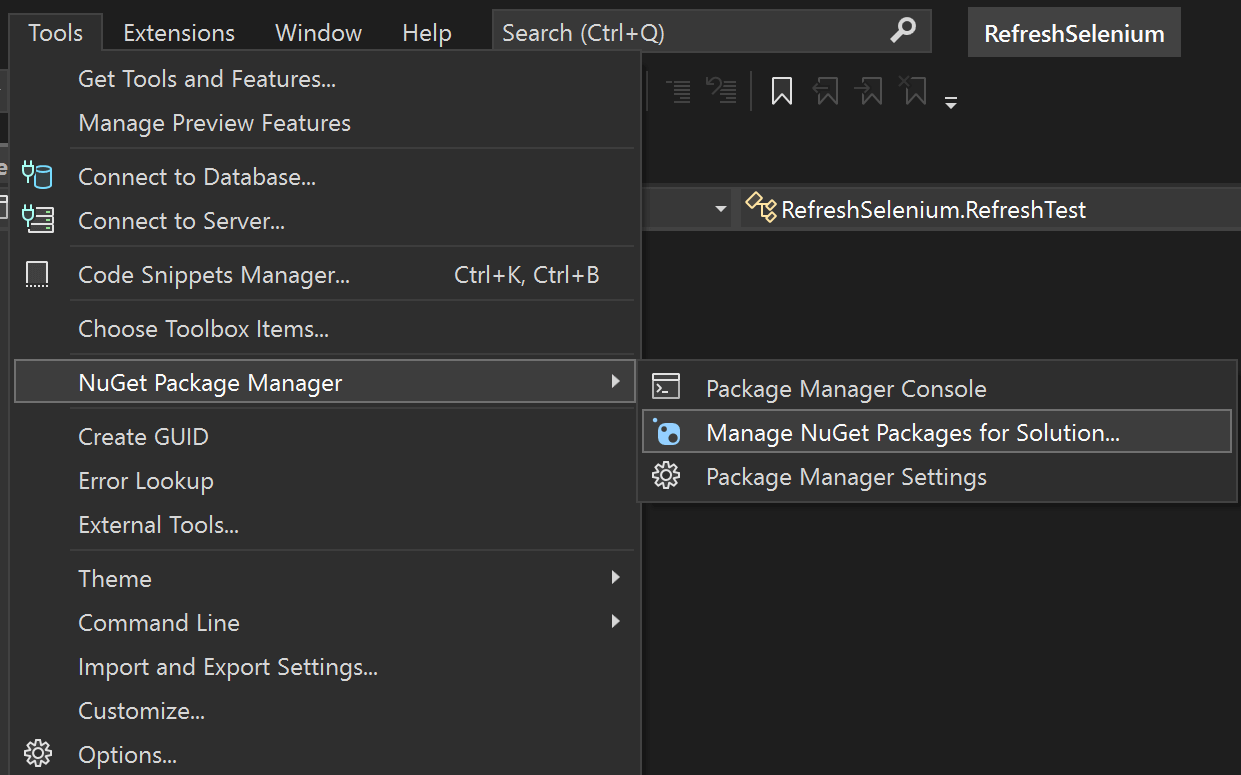 NuGet Package Manager