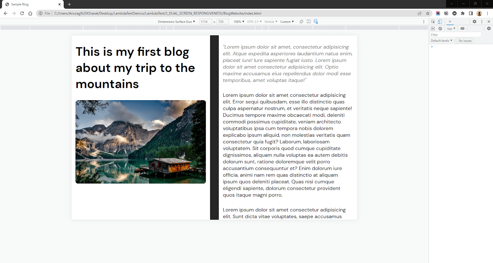 Blog Page Responsive