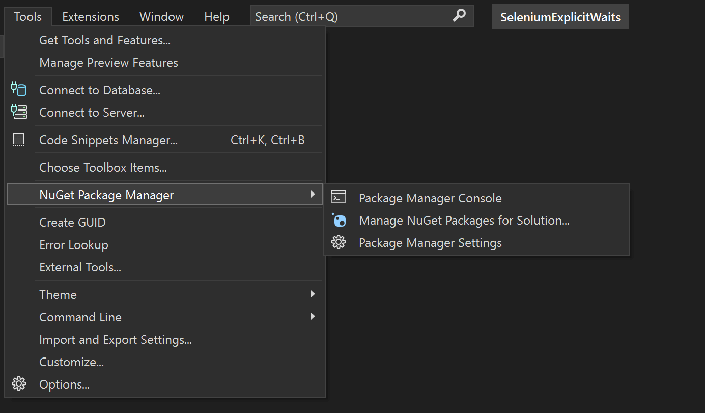  NuGet packages from the UI,