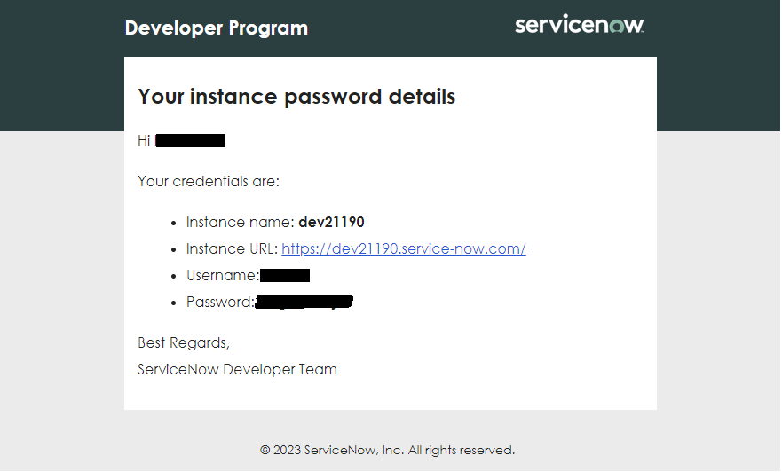 servicenow password