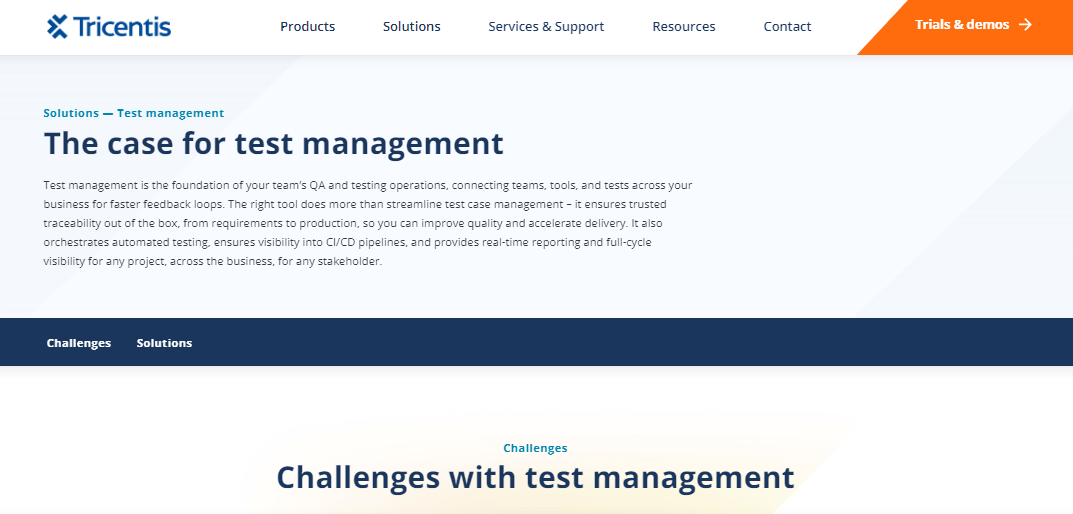 Tricentis Test Management Solution
