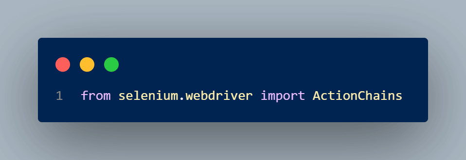  ActionChains class 
